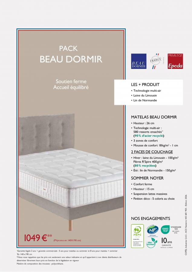 pack beau dormir