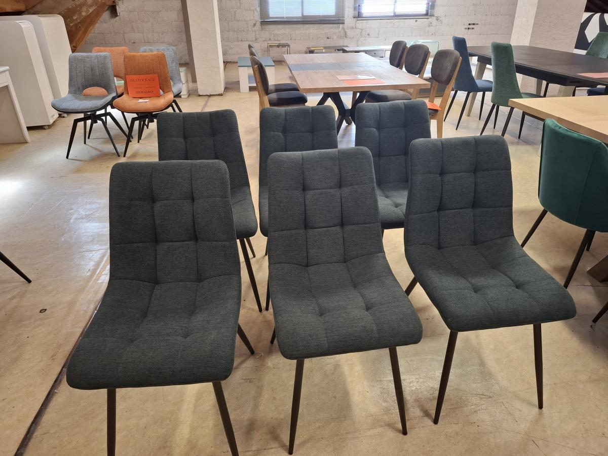 LOT DE 6 CHAISE ANEGELE GRISES